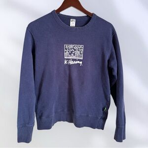 Uniqlo Keith Haring Navy Sweater